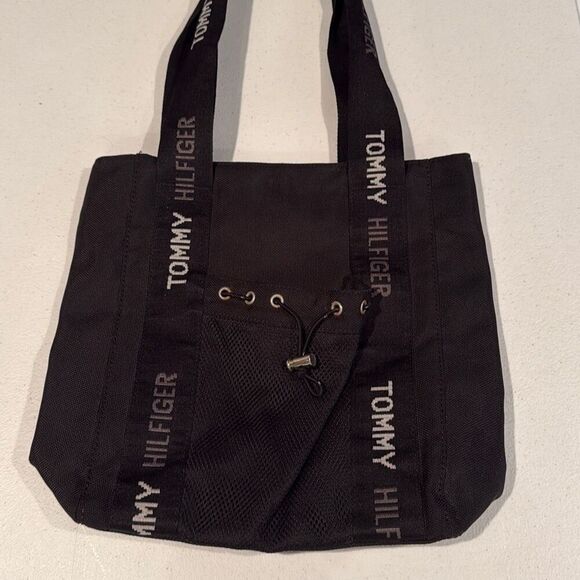 Tommy Hilfiger Black Canvas Tote Bag - Picture 1 of 15